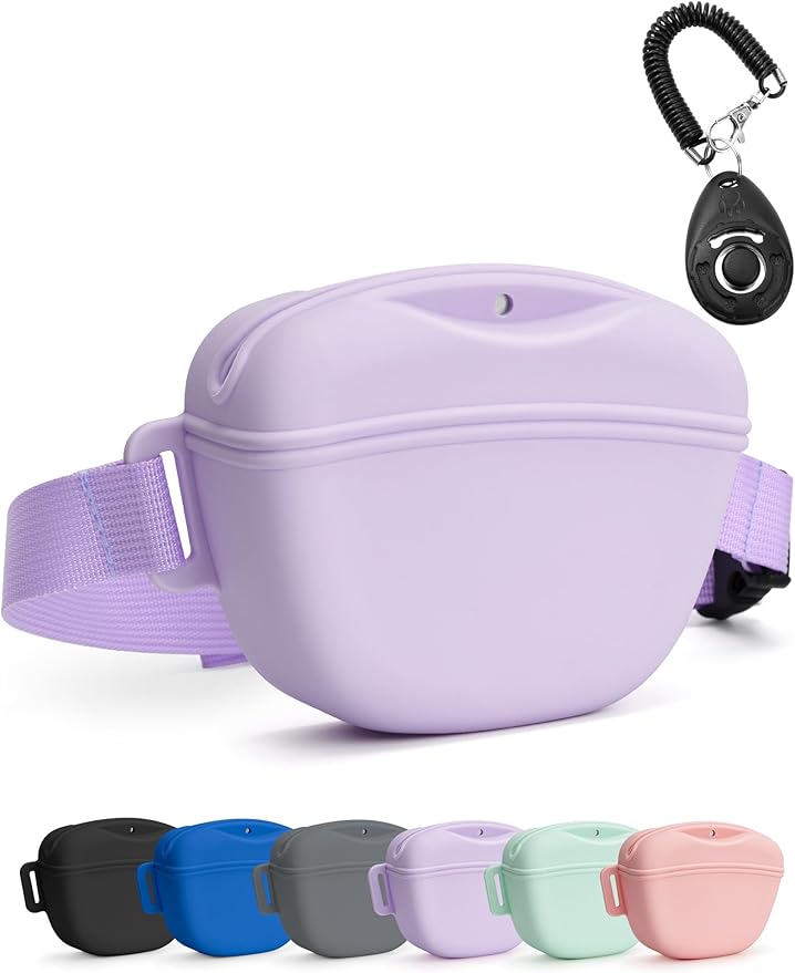 heouvo Dog Treat Pouch with Training Clicker, Upgrade Stronger Magnetic Closure by Heouvo