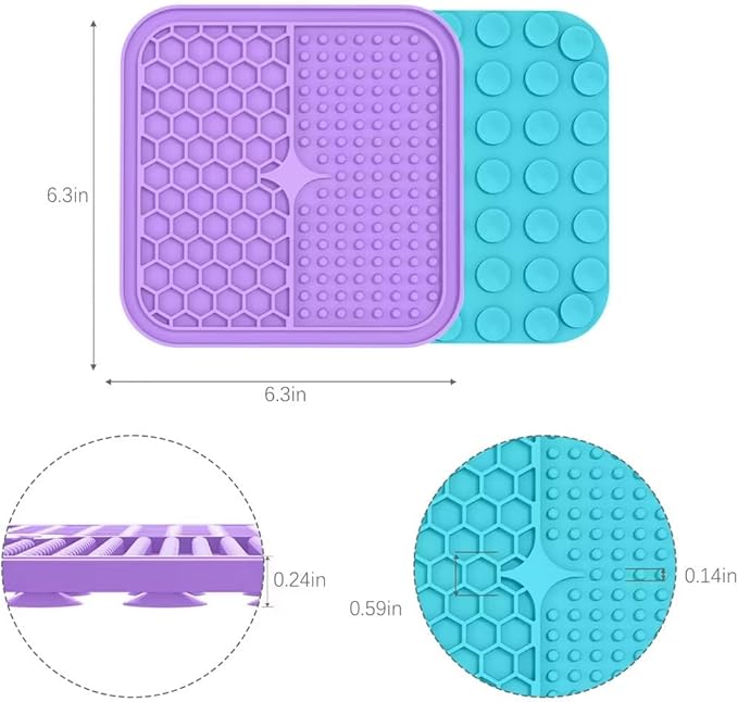 MateeyLife 2PCS Small Lick Mat for Dogs and Cats, Licking Mats for Dog Anxiety - Image 6