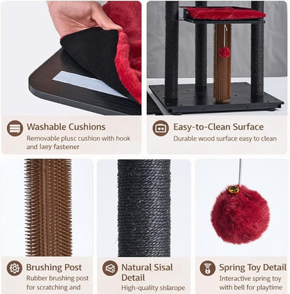 FourFurPets Heavy Duty Cat Tree, 67.7" Cat Tree - Image 8