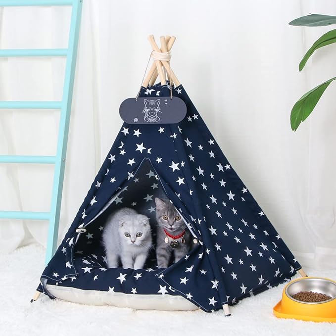 Pet Teepee Tent for Dogs & Cats Dog Bed - Image 2