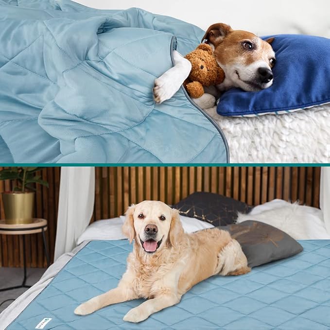 PetAmi Premium Cooling Dog Blanket | Lightweight Fluffy Pet Throw Blanket Bed - Image 2