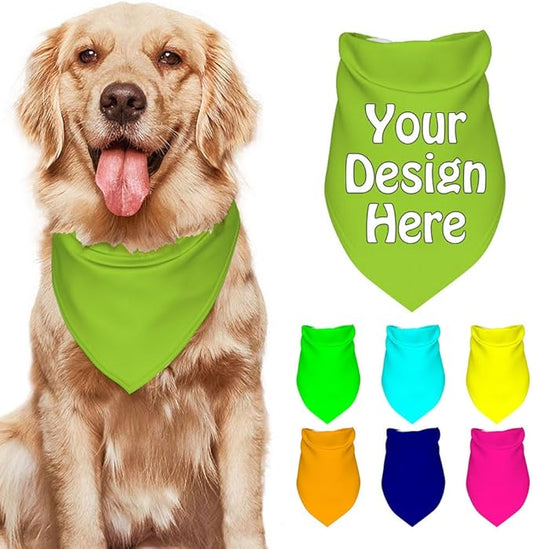 Custom Pet Scarf with Name Personalized Dog Bandanas Add Your Own Picture Image by VYXONIA