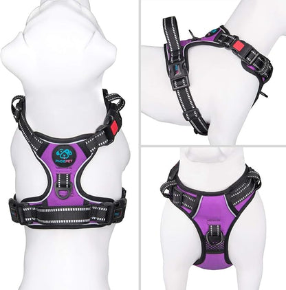 PHOEPET No Pull Dog Harnesses for Small Dogs Reflective Adjustable Front Clip - Image 2