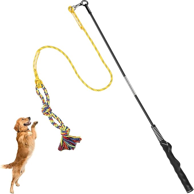 DIBBATU Flirt Pole for Dogs Interactive Dog Toys for Large Medium Small Dogs by DIBBATU