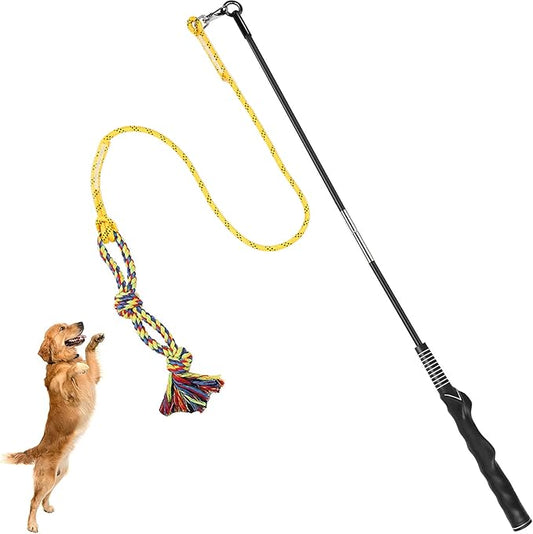 DIBBATU Flirt Pole for Dogs Interactive Dog Toys for Large Medium Small Dogs by DIBBATU