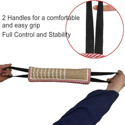 DGSL Dog Tug Toy, Tug of War Dog Toy Jute Bite Pillow - Image 6