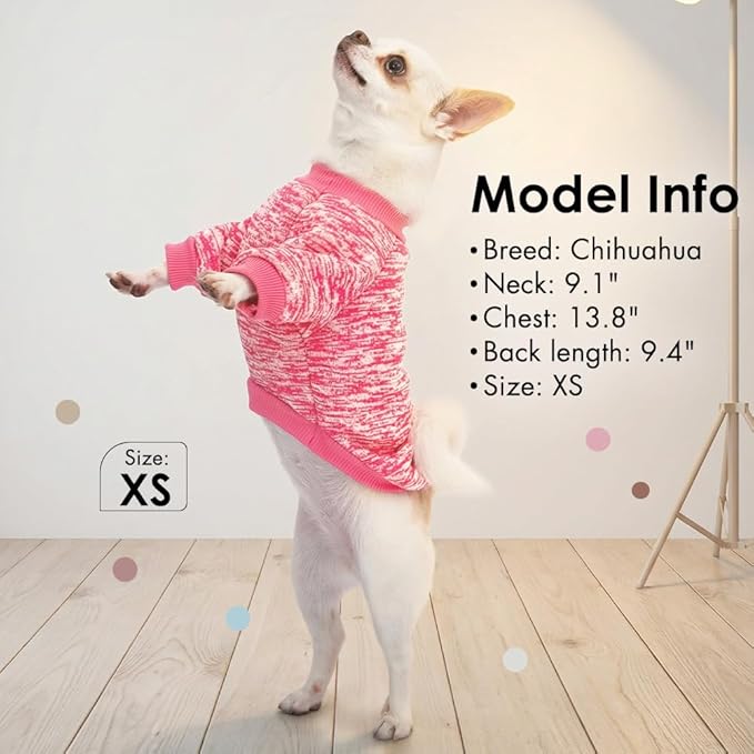 1 Pack Dog Sweaters for Small Dogs Girl Boy Winter Fleece Clothes Warm Soft Dog - Image 3
