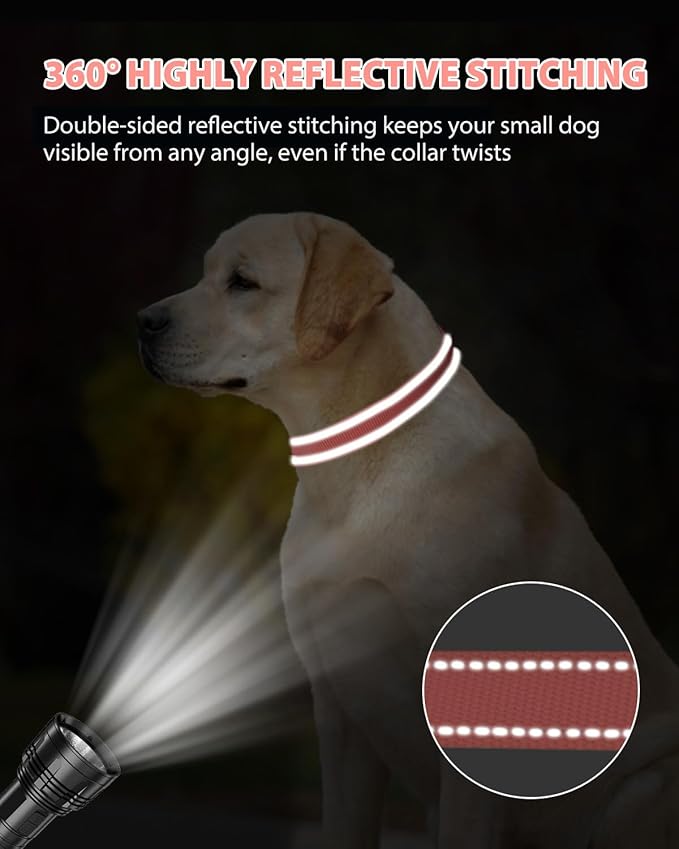 Joytale Extra Large Dog Collar, Wide Double-Sided Reflective Nylon Collar - Image 5