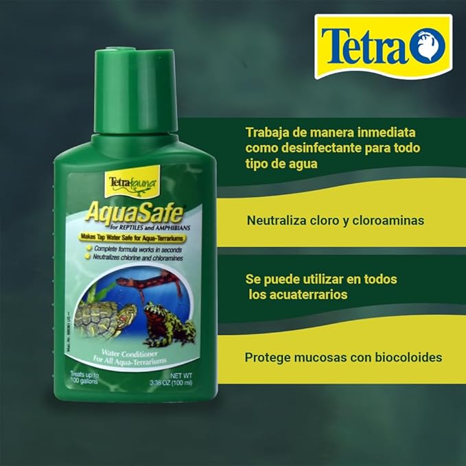 TetraFauna AquaSafe for Reptiles and Amphibians 3.38 Oz, Aqua-Terrarium Water - Image 4