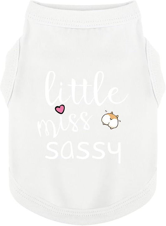 Paiaite Dog Clothes Fashionable Sleeveless Pet Vest: 'Little Miss Sassy' by Paiaite