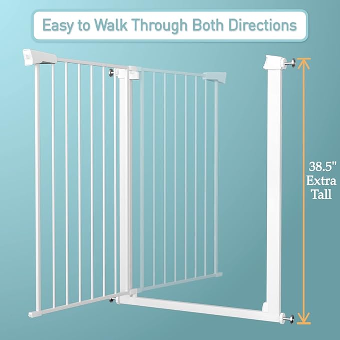 Fairy Baby 38" Extra Tall Pet Gate, 29.5"-48.8" Extra Wide Long Baby Gate - Image 9
