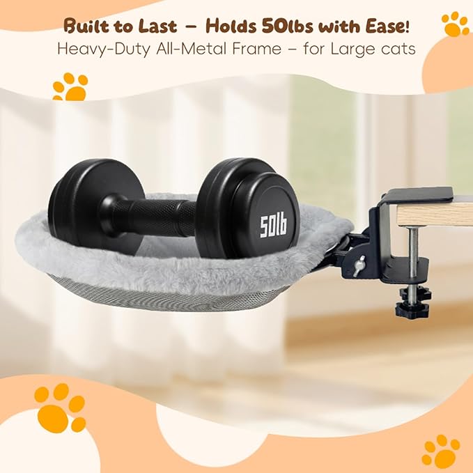 L&W BROS.Cat Desk Bed – Supports Up to 50 lbs, Comfortable Cat Perch - Image 3