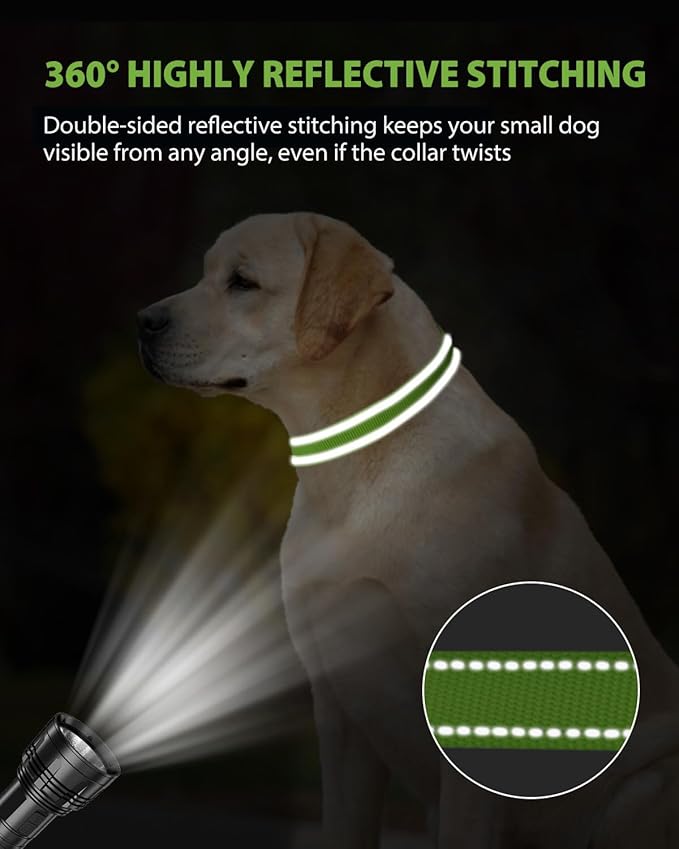Joytale Dog Collar for Large Dogs, Strong Double-Sided Reflective Nylon Collar - Image 5