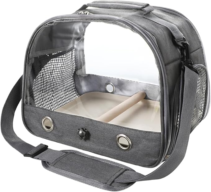 Small Bird Travel Carrier Cage Portable Bird Parrot Parakeet Cockatiel Travel - Image 2