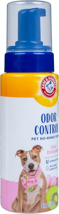 Arm & Hammer for Pets Odor Control No-Rinse Foam Dogs Kiwi Blossom Waterless - Image 2