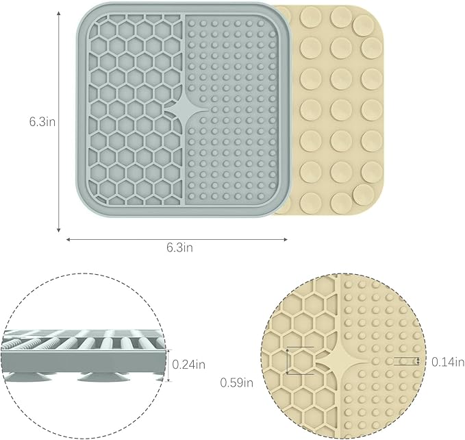 MateeyLife 2PCS Small Lick Mat for Dogs and Cats, Licking Mats for Dog Anxiety - Image 6