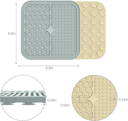 MateeyLife 2PCS Small Lick Mat for Dogs and Cats, Licking Mats for Dog Anxiety - Image 6