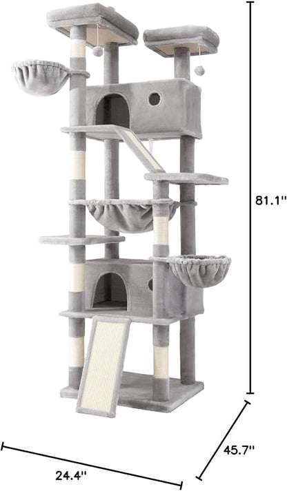 SHA CERLIN 81in Multi-Level Tall Cat Tree Tower - Image 10