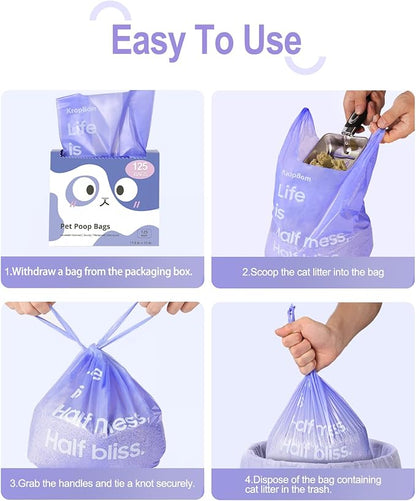 125 Count Cat Litter Bags Lavender Scented - Image 5