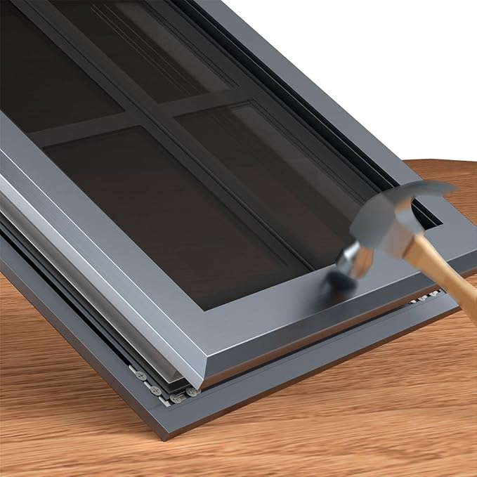Aluminum French Large Dog Door, Strong Double Magnetic Flaps, - Image 3
