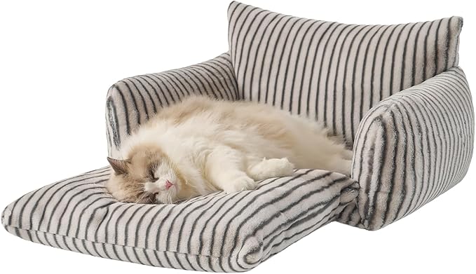Hollypet Cat Bed Fluffy Plush Multifunctional Double-Layer Machine Washable - Image 2