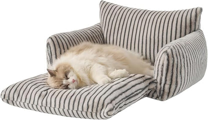 Hollypet Cat Bed Fluffy Plush Multifunctional Double-Layer Machine Washable - Image 2