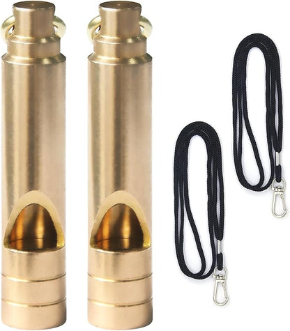 Brass Survival Whistle, 125 dB Loud Emergency Whistle - Image 2