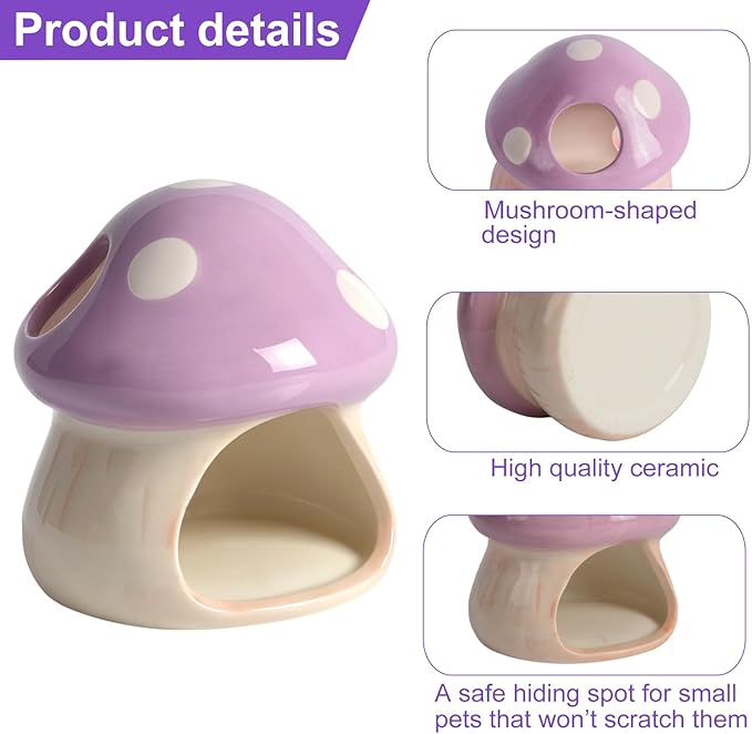 Cute Aquarium Mushroom House Betta Fish Tank Accessory Decor Mini Ceramic Fish - Image 5