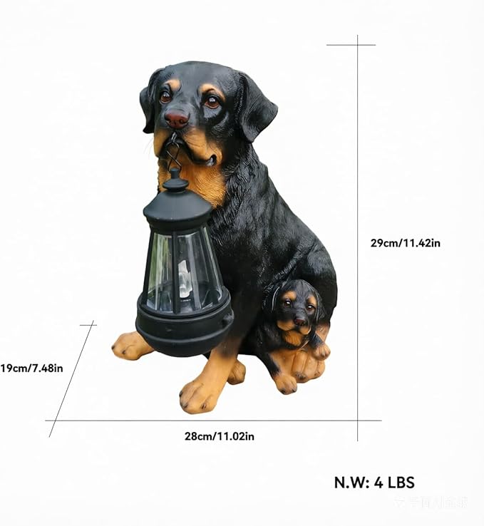 Rottweiler Dog Garden Statue - Image 4