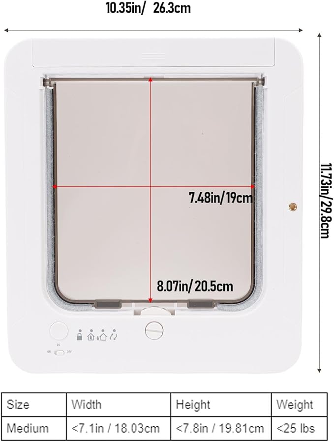 Smart Cat Door, Automatic Sensing Collar Activated Pet Door - Image 6