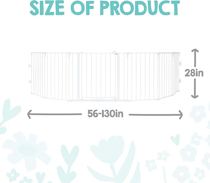 Regalo Safety 56"-130" Super Wide Baby Gate & Play Yard, 2-in-1 Adjustable - Image 3