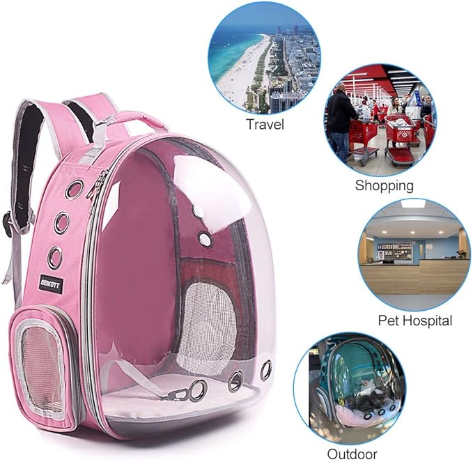 Cat Backpack Carrier, Pet Backpack, Breathable Cat Dog Space Capsule Backpack - Image 5