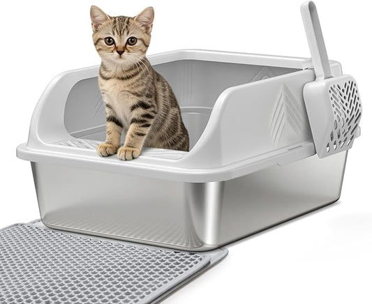 Stainless Steel Litter Box by AKAOLA