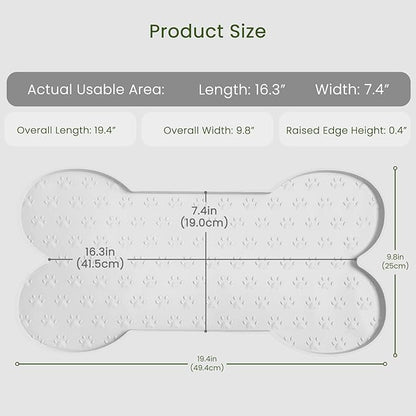 PWTAA Dog Food Mat Anti-Slip Silicone Dog Bowl Mat Thicker Pet Placemat - Image 2