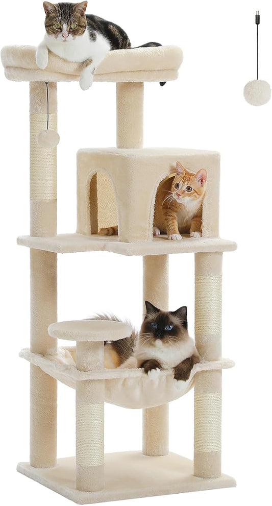MUTTROS Cat Tree for Indoor Cats, 45.7" Multi-Level Cat Tower by MUTTROS