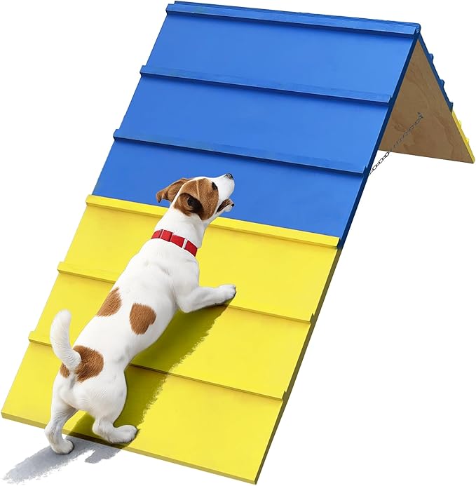 Dog Agility A Frame for Large Dogs, 82” x 23” Dog Agility Course Backyard Set by Unknown