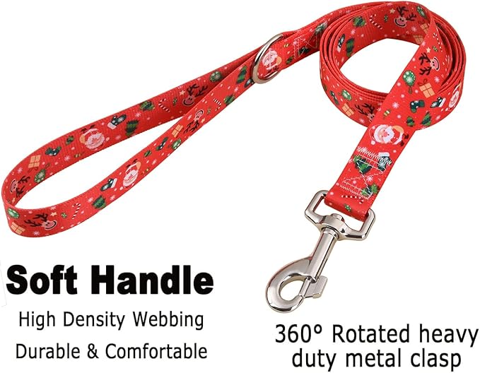 Mihqy Christmas Dog Collar and Leash Set - Image 4