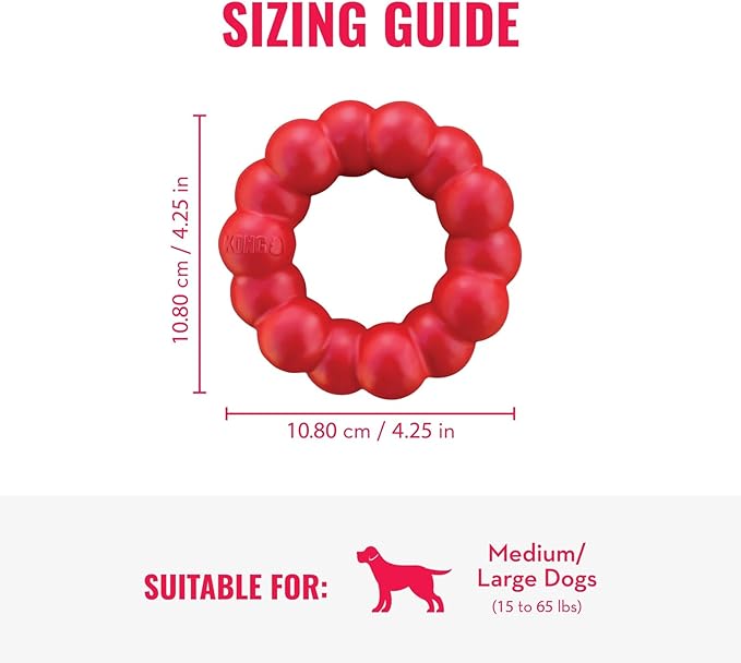 KONG Ring - Natural Rubber Ring Toy - Image 4