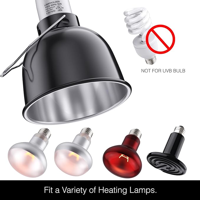 Reptile Light Fixture – 5.5'' Dome Lamp - Image 2