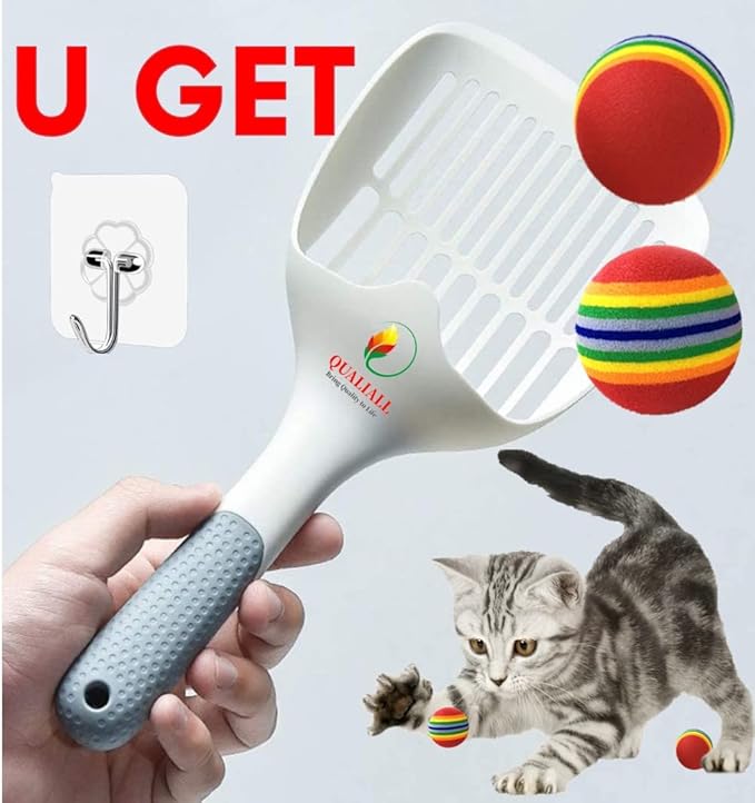 QUALIALL Cat Kitty Litter Box Poop Pooper Scoop Scooper - Image 8