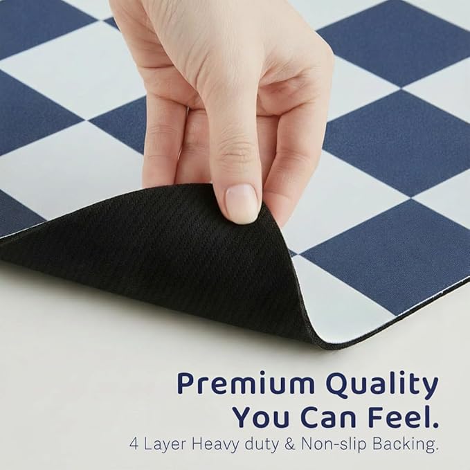 Checkered Dog Feeding Mat, Absorbent Mats - Image 6