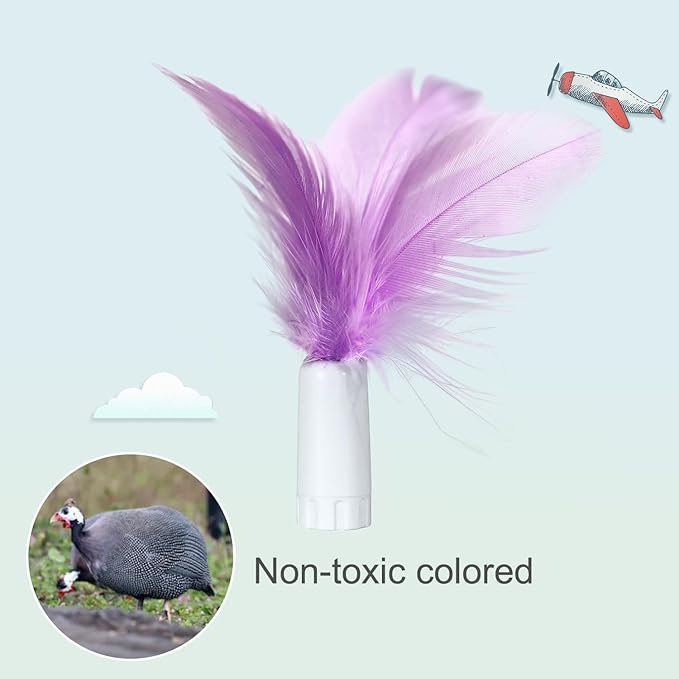 ORSDA 6Pcs Feathers Replacement and Soft Furry Accessories ONLY Fits Cat Toys - Image 4