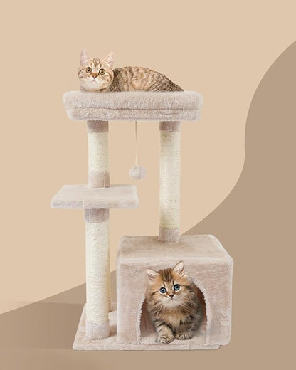 FISH&NAP Cute Cat Tree Kitten Cat Tower - Image 5
