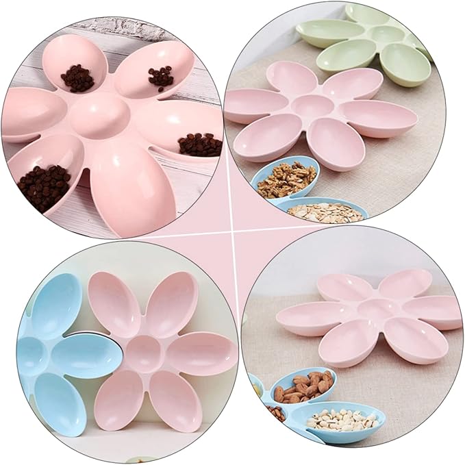 ERINGOGO PET Feeding Bowl for Cats and Dogs Flower Petal Shaped Pink 6-in-1 - Image 5