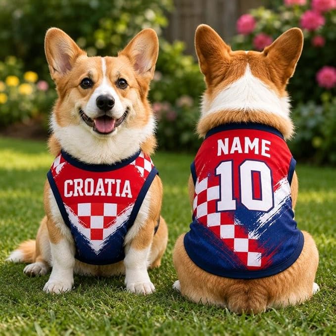 V-DECORPARKS Personalized Pet Soccer Jersey Custom Name Number Dog Cat Football - Image 5