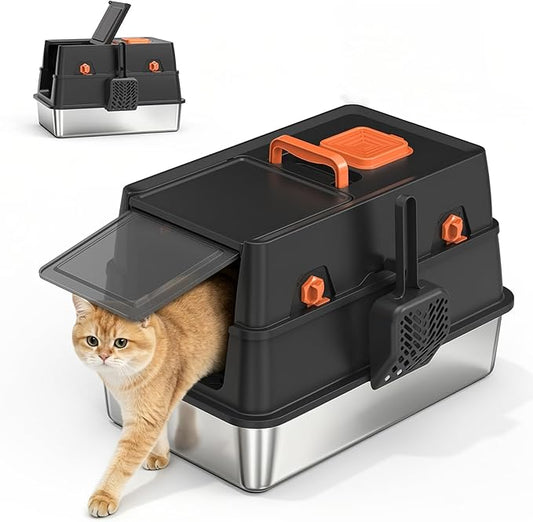 Stainless Steel Litter Box by AKAOLA
