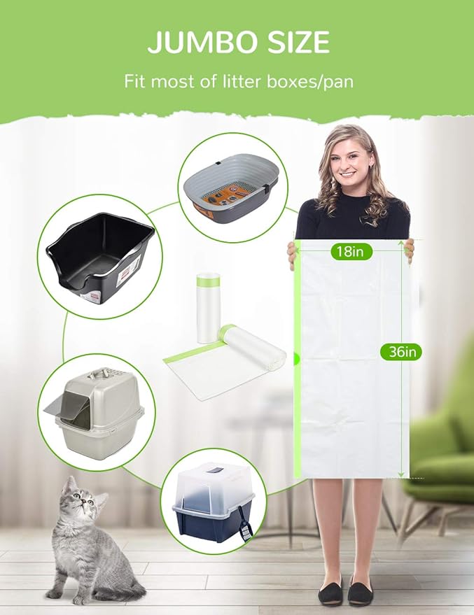 Litter Box Liners, Drawstring Litter Liner Bags - Image 5