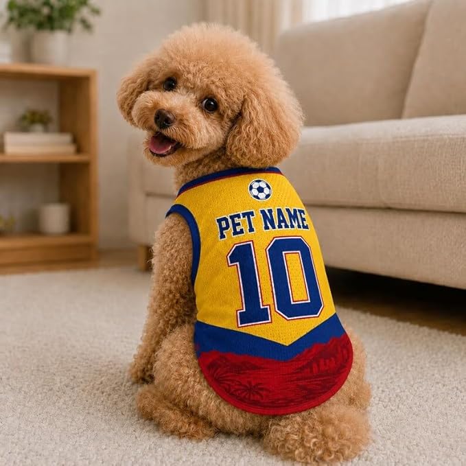 V-DECORPARKS Personalized Pet Soccer Jersey Custom Name Number Dog Cat Football - Image 3