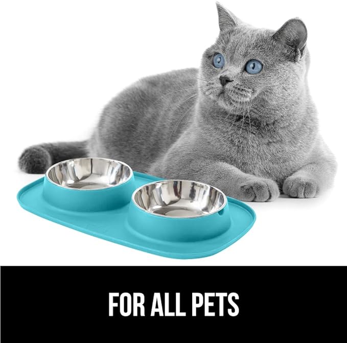 GORILLA GRIP Feeding Mat Bowl Set, 100% Waterproof BPA Free Silicone, 304 - Image 8