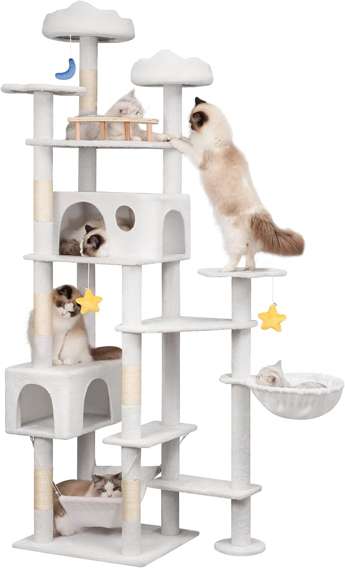 Meecal 79in Tall Cat Tower for Heavy Duty Big Cats, Large Cat Tree by Meecal